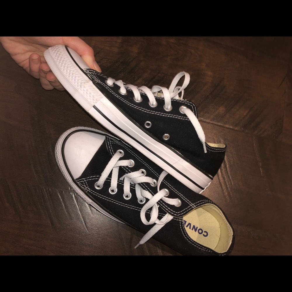 Black low top Converse